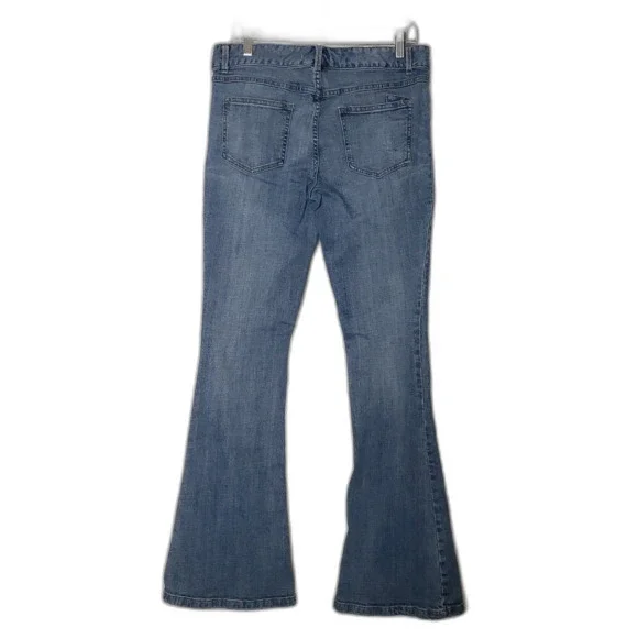 FREE PEOPLE Distressed with Holes Denim Flare Jeans Womens Size 30 - Picture 2 of 11